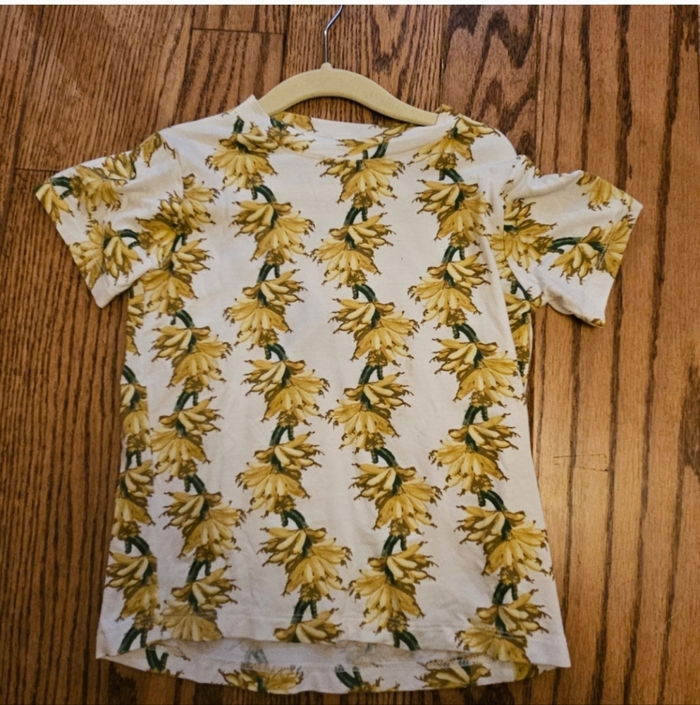 Kate Quinn The Woods BANANA Floral Print Shirt 4T NWT NEW